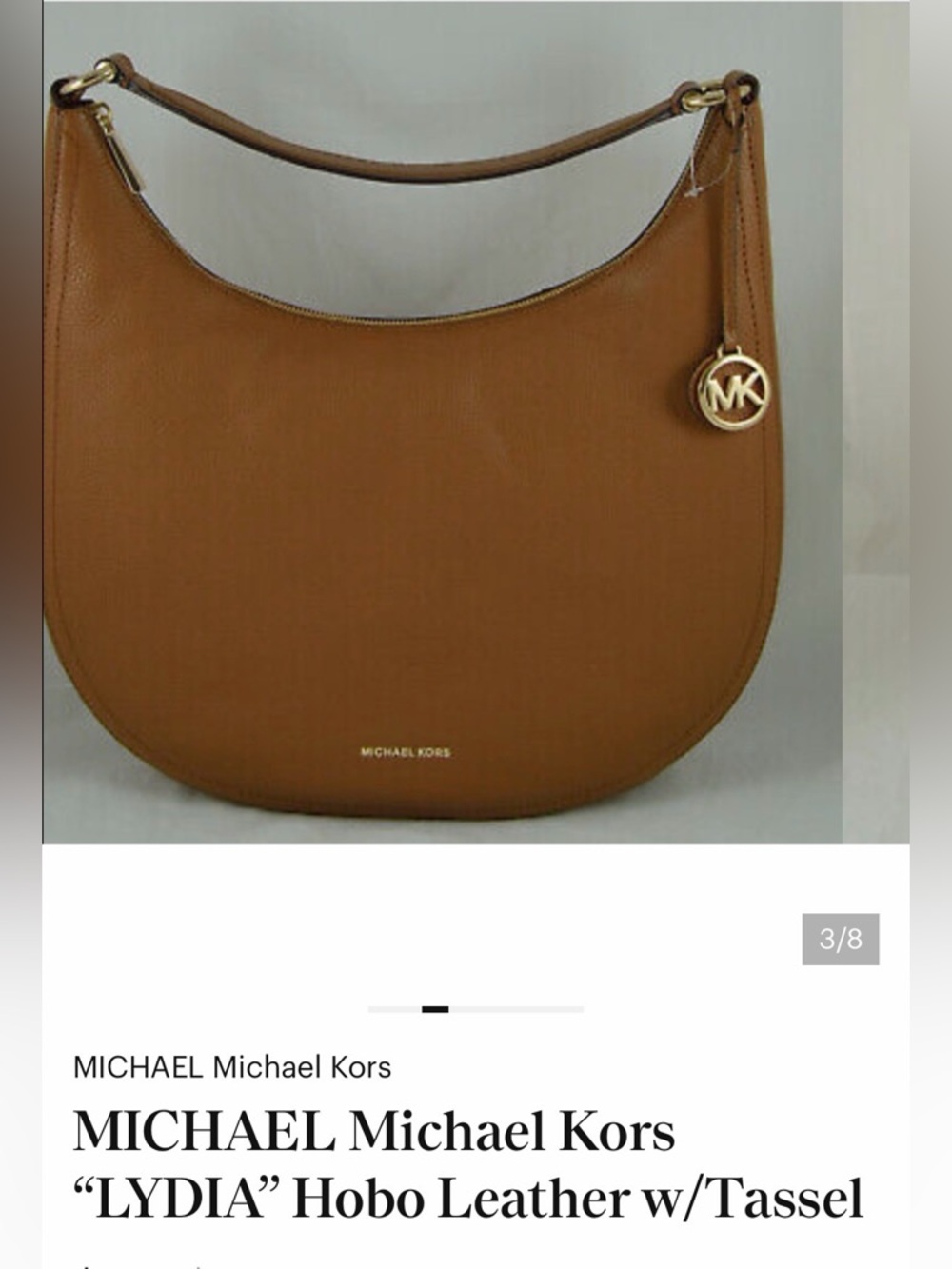 Michael Kors Lydia Hobo Bag in Luggage Brown